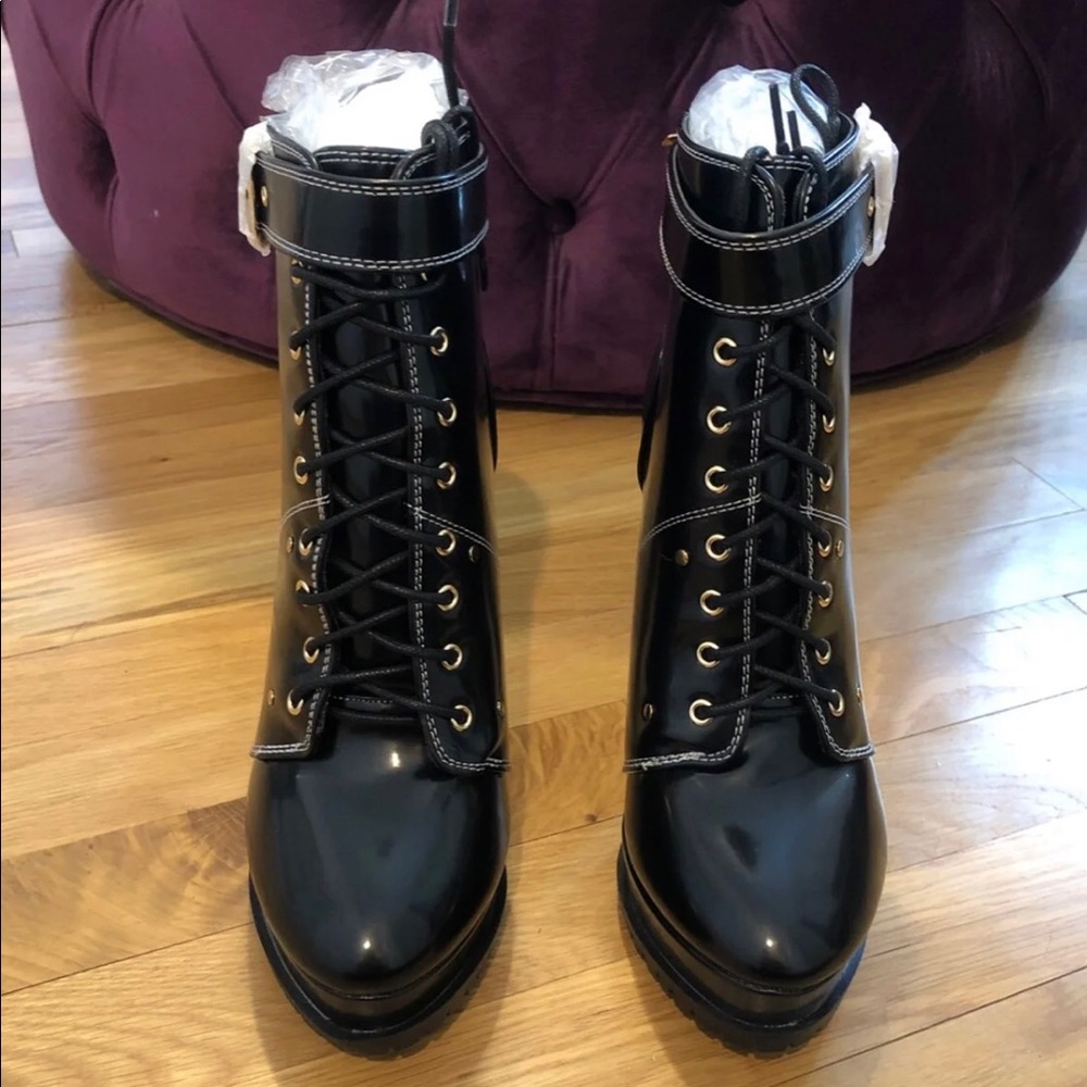 Black Lace Up Booties